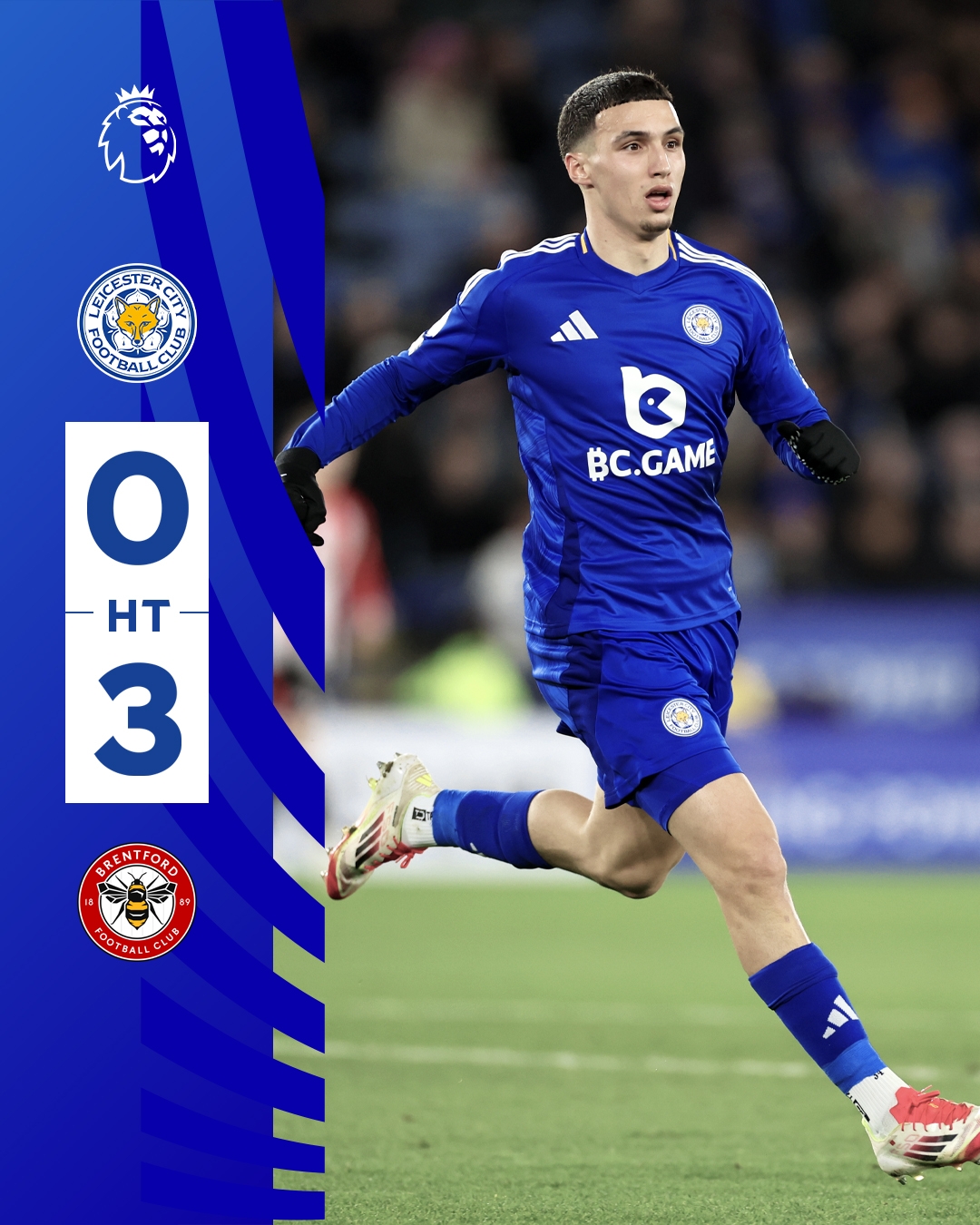 半場0-3！萊斯特若不進球輸球，將主場6連敗0進球創(chuàng)歷史最糟戰(zhàn)績